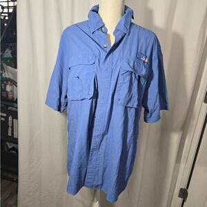 World Wide Sportsman Shirt Men's L Outdoor Vented Fishing Hiking Camp Button Up